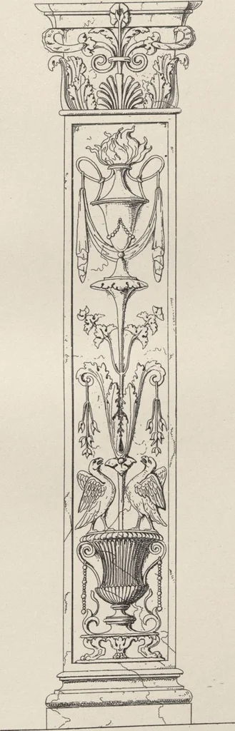 An illustration from Etchings, representing the best examples of ancient ornamental architecture : drawn from the originals in Rome, and other parts of Italy, during the years 1794, 1795 and 1796. by Charles Heathcote Tatham, architect facsimile reproduction by photo-lithography, 1890, leaf 71