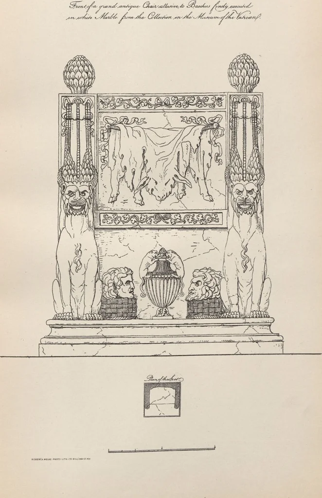 An illustration from Etchings, representing the best examples of ancient ornamental architecture : drawn from the originals in Rome, and other parts of Italy, during the years 1794, 1795 and 1796. by Charles Heathcote Tatham, architect facsimile reproduction by photo-lithography, 1890, leaf 72