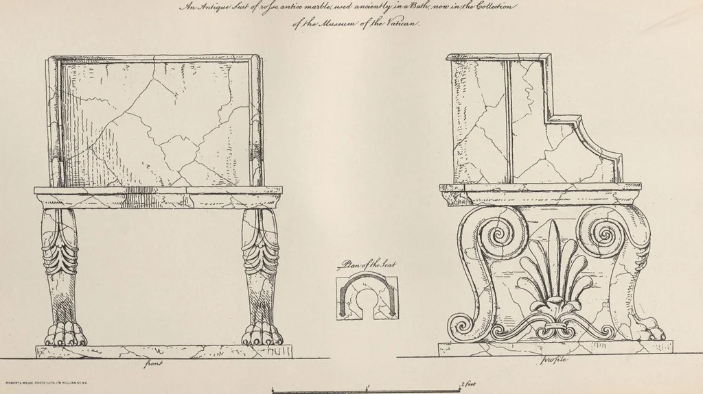 An illustration from Etchings, representing the best examples of ancient ornamental architecture : drawn from the originals in Rome, and other parts of Italy, during the years 1794, 1795 and 1796. by Charles Heathcote Tatham, architect facsimile reproduction by photo-lithography, 1890, leaf 74