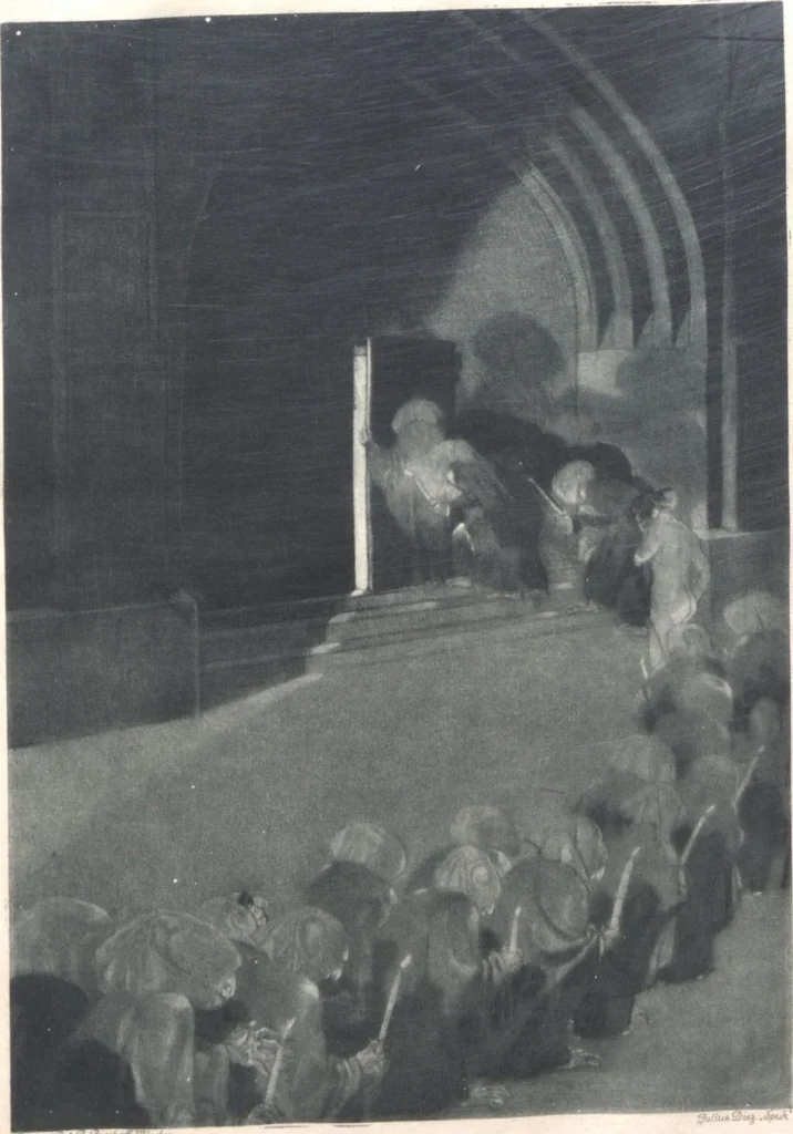 An illustration from Iulius Diez / Text von Rich. Braungart, 1920, leaf 127