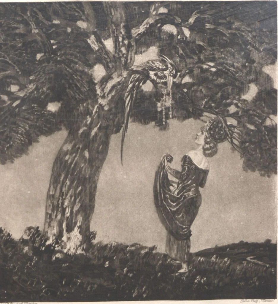 An illustration from Iulius Diez / Text von Rich. Braungart, 1920, leaf 130