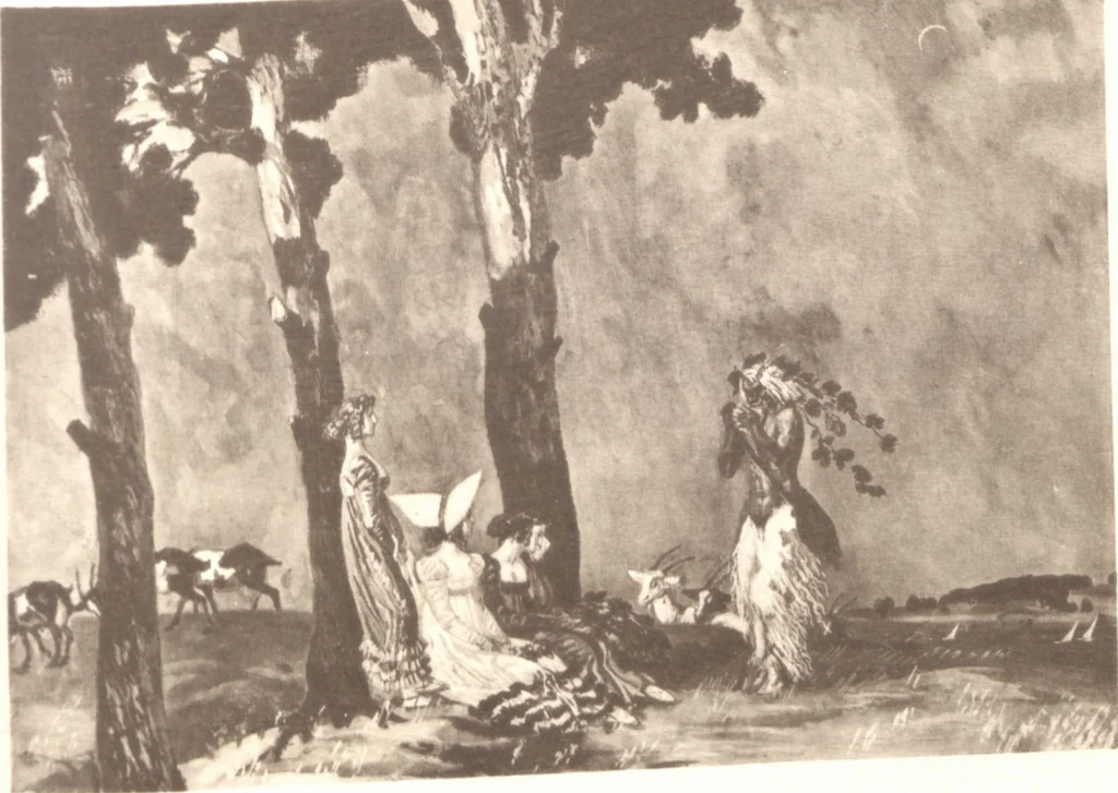 An illustration from Iulius Diez / Text von Rich. Braungart, 1920, leaf 169