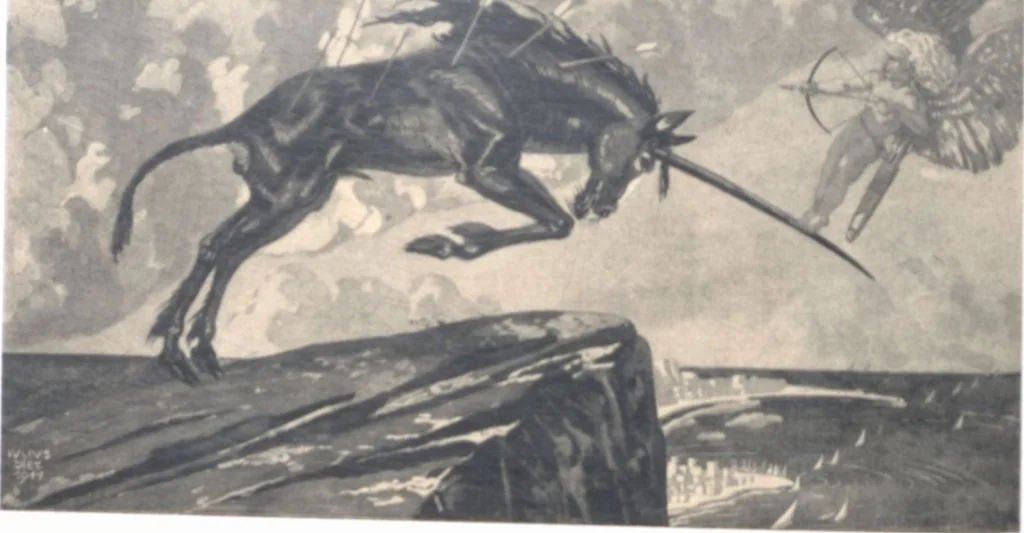 An illustration from Iulius Diez / Text von Rich. Braungart, 1920, leaf 26