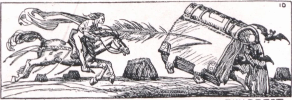 An illustration from Iulius Diez / Text von Rich. Braungart, 1920, leaf 89
