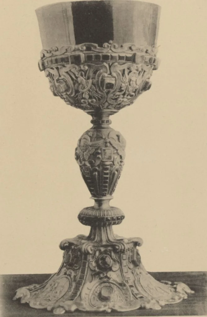 An illustration from Auswahl von kunstgewerblichen Gegenständen aus der retrospectiven Ausstellung der allgemeinen Landes- und Jubiläums-Ausstellung in Prag 1891, 1892, leaf 102