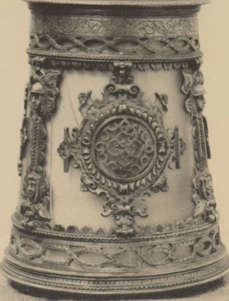 An illustration from Auswahl von kunstgewerblichen Gegenständen aus der retrospectiven Ausstellung der allgemeinen Landes- und Jubiläums-Ausstellung in Prag 1891, 1892, leaf 116
