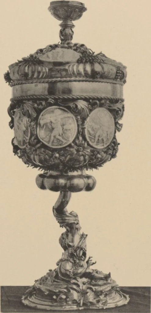 An illustration from Auswahl von kunstgewerblichen Gegenständen aus der retrospectiven Ausstellung der allgemeinen Landes- und Jubiläums-Ausstellung in Prag 1891, 1892, leaf 118