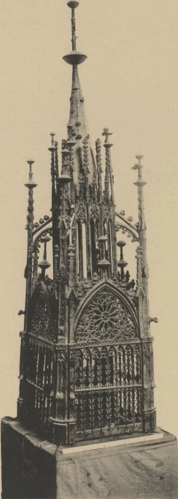 An illustration from Auswahl von kunstgewerblichen Gegenständen aus der retrospectiven Ausstellung der allgemeinen Landes- und Jubiläums-Ausstellung in Prag 1891, 1892, leaf 136