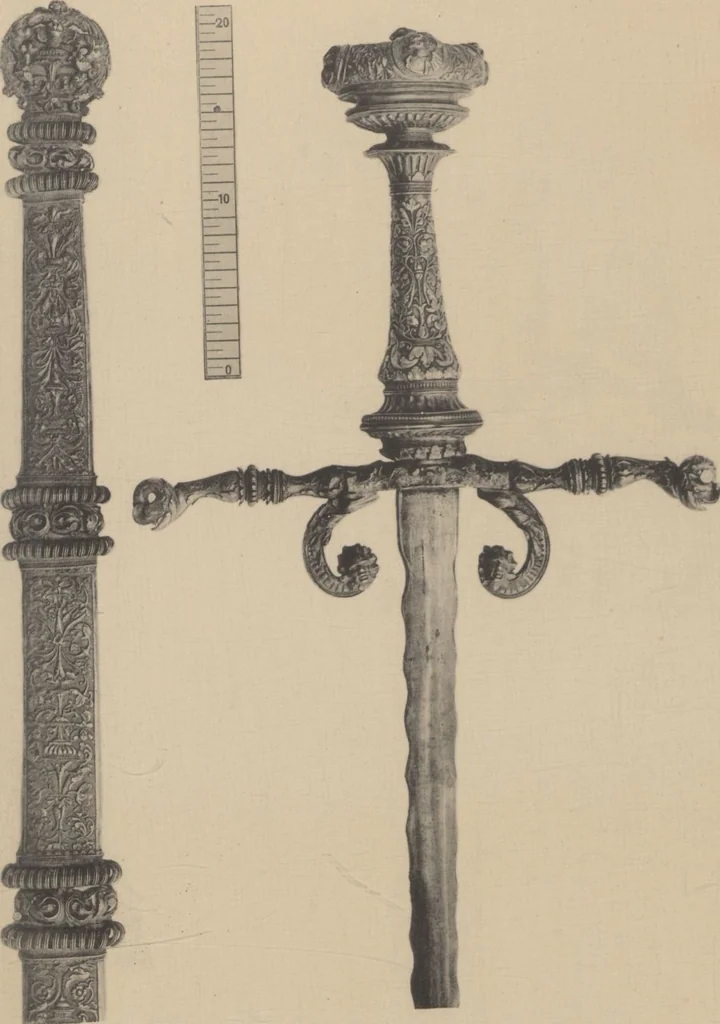 An illustration from Auswahl von kunstgewerblichen Gegenständen aus der retrospectiven Ausstellung der allgemeinen Landes- und Jubiläums-Ausstellung in Prag 1891, 1892, leaf 144