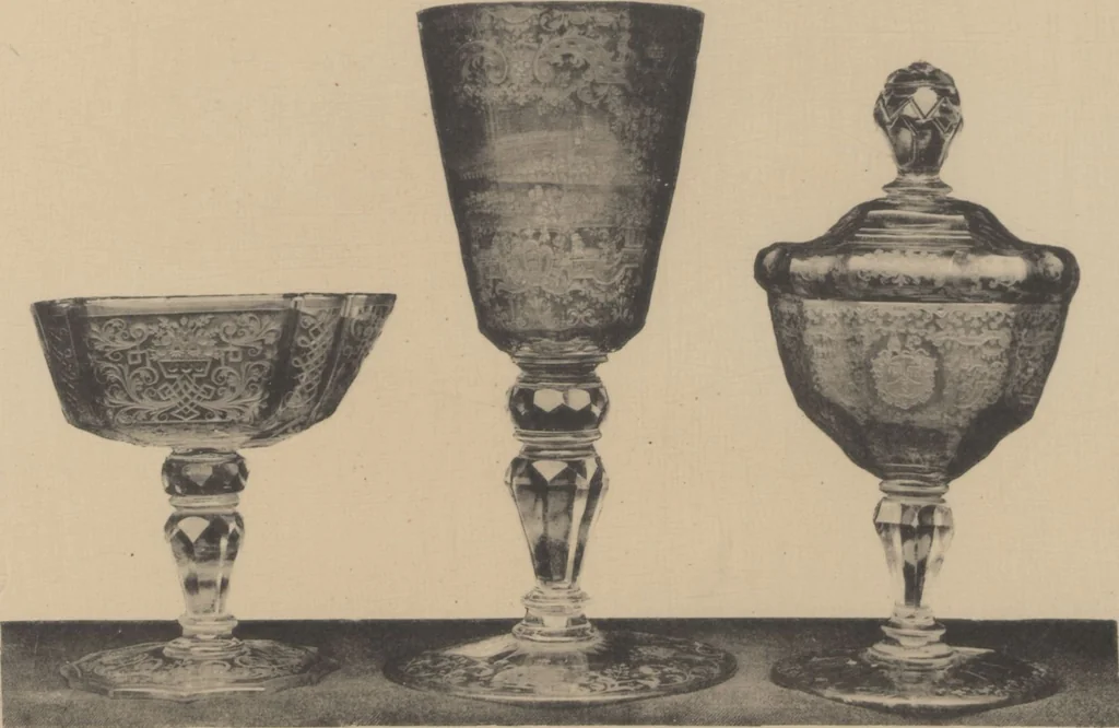 An illustration from Auswahl von kunstgewerblichen Gegenständen aus der retrospectiven Ausstellung der allgemeinen Landes- und Jubiläums-Ausstellung in Prag 1891, 1892, leaf 184