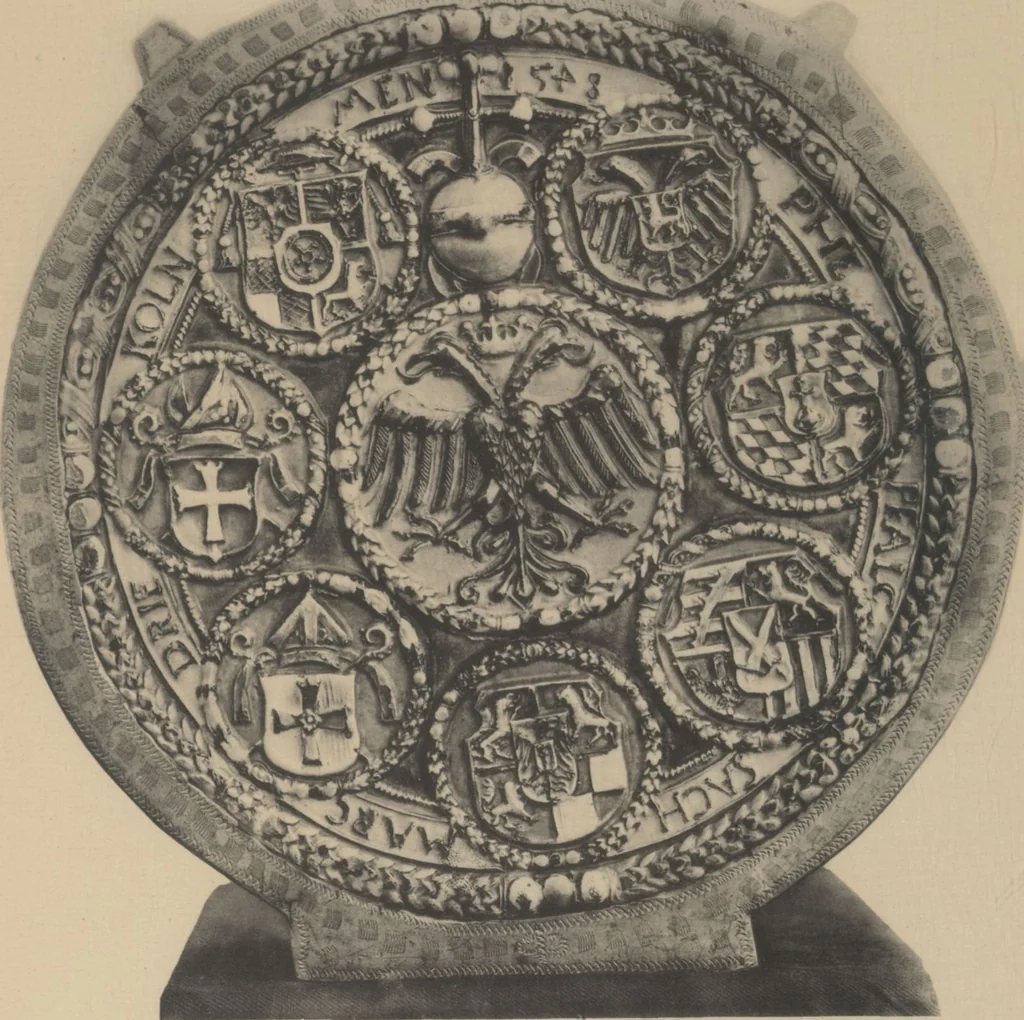 An illustration from Auswahl von kunstgewerblichen Gegenständen aus der retrospectiven Ausstellung der allgemeinen Landes- und Jubiläums-Ausstellung in Prag 1891, 1892, leaf 194