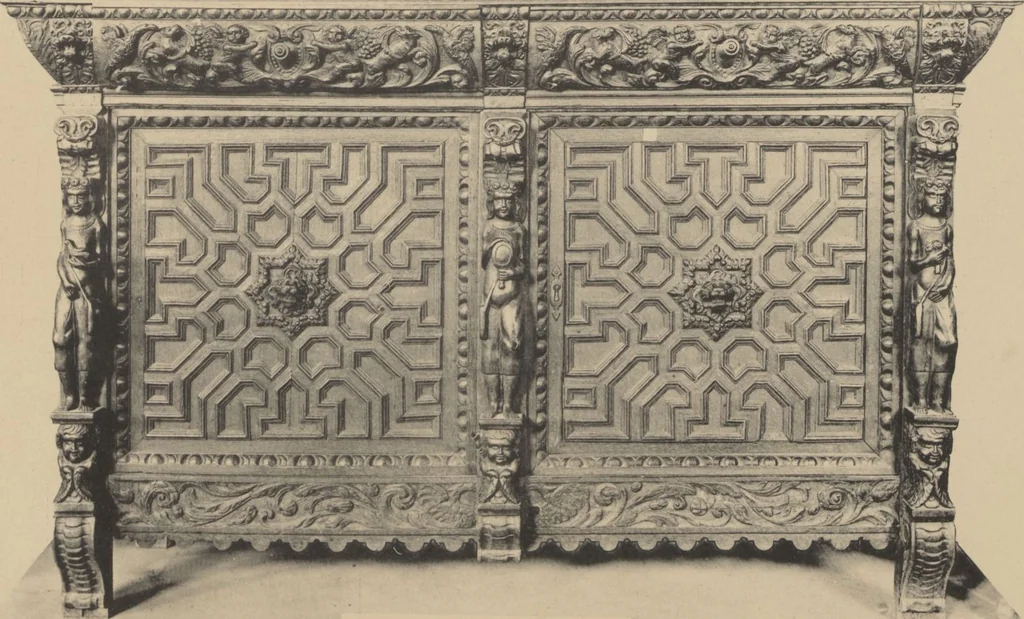 An illustration from Auswahl von kunstgewerblichen Gegenständen aus der retrospectiven Ausstellung der allgemeinen Landes- und Jubiläums-Ausstellung in Prag 1891, 1892, leaf 224