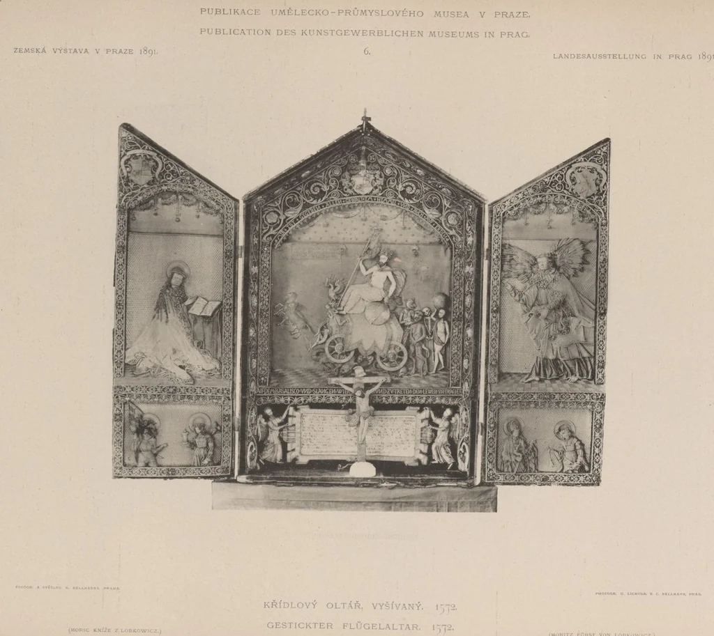 An illustration from Auswahl von kunstgewerblichen Gegenständen aus der retrospectiven Ausstellung der allgemeinen Landes- und Jubiläums-Ausstellung in Prag 1891, 1892, leaf 36