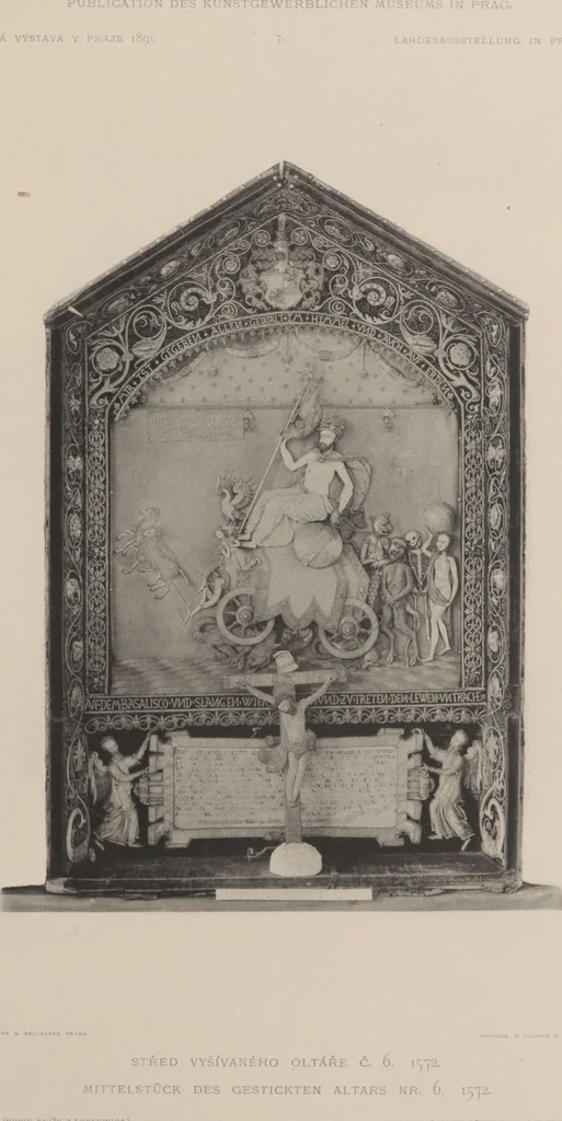 An illustration from Auswahl von kunstgewerblichen Gegenständen aus der retrospectiven Ausstellung der allgemeinen Landes- und Jubiläums-Ausstellung in Prag 1891, 1892, leaf 38