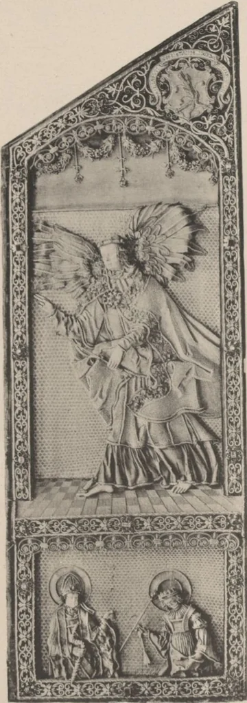 An illustration from Auswahl von kunstgewerblichen Gegenständen aus der retrospectiven Ausstellung der allgemeinen Landes- und Jubiläums-Ausstellung in Prag 1891, 1892, leaf 40