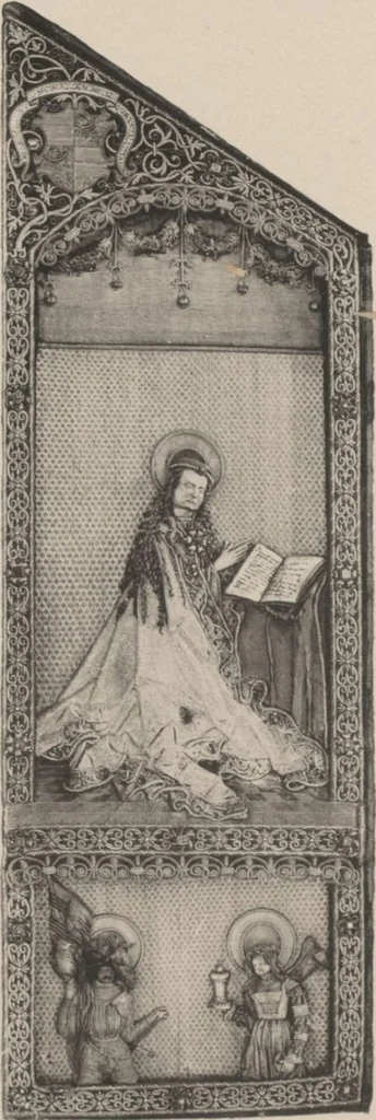 An illustration from Auswahl von kunstgewerblichen Gegenständen aus der retrospectiven Ausstellung der allgemeinen Landes- und Jubiläums-Ausstellung in Prag 1891, 1892, leaf 40
