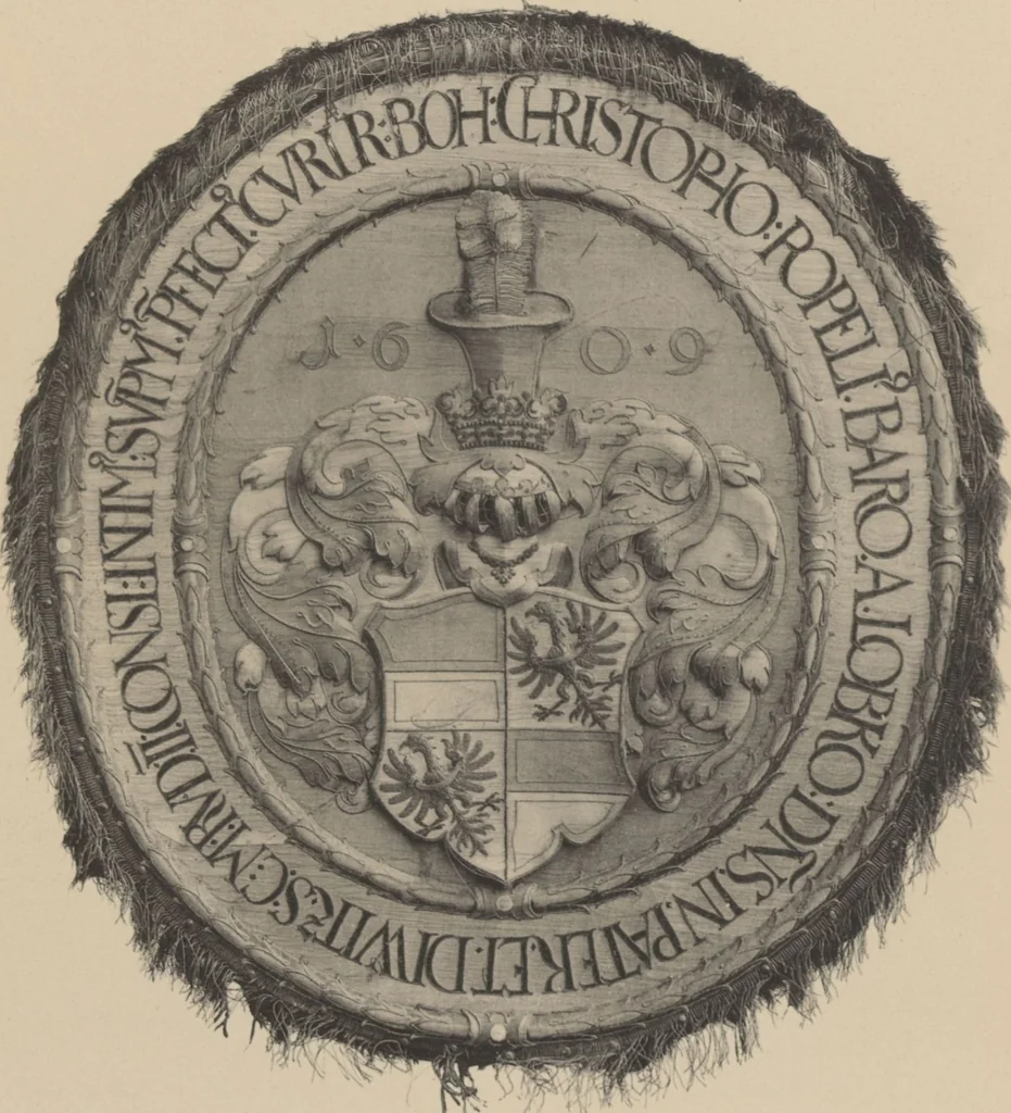 An illustration from Auswahl von kunstgewerblichen Gegenständen aus der retrospectiven Ausstellung der allgemeinen Landes- und Jubiläums-Ausstellung in Prag 1891, 1892, leaf 46