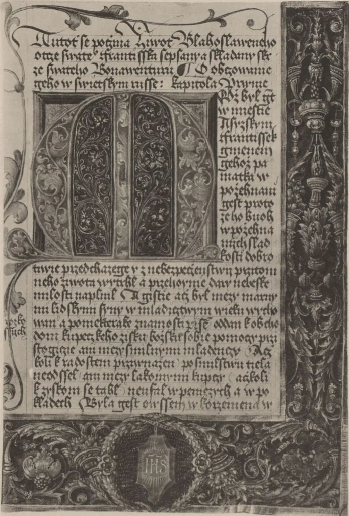 An illustration from Auswahl von kunstgewerblichen Gegenständen aus der retrospectiven Ausstellung der allgemeinen Landes- und Jubiläums-Ausstellung in Prag 1891, 1892, leaf 62