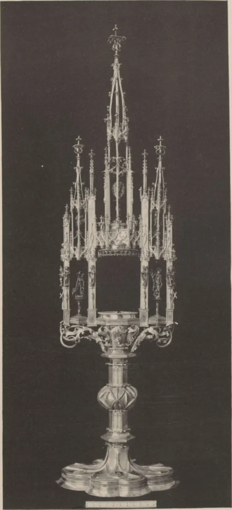 An illustration from Auswahl von kunstgewerblichen Gegenständen aus der retrospectiven Ausstellung der allgemeinen Landes- und Jubiläums-Ausstellung in Prag 1891, 1892, leaf 96
