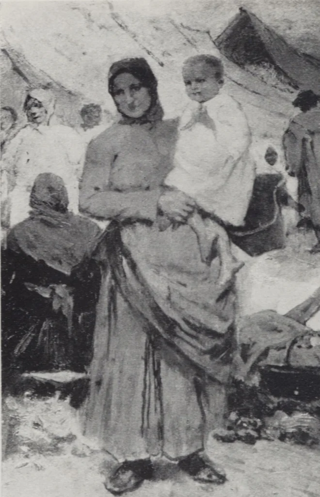 An illustration from Képes tárgymutató : a József Főherceg és Auguszta Főhercegasszony ő fenségeik védősége alatt álló sárosi mũvészi sorsjáték kiállításáról / szerkesztette, Lesskó János biz. titkár., 1915, leaf 64