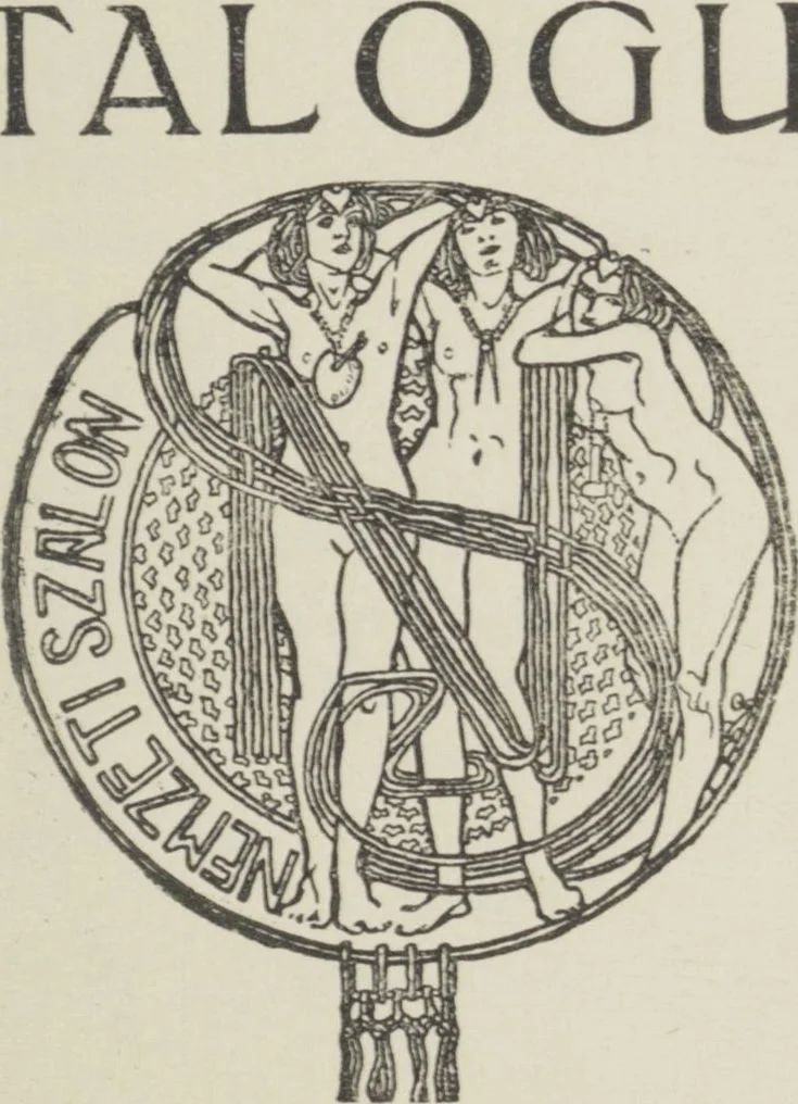 An illustration from A Magyar Képzőművésznők Egyesülete kilencedik rendes tárlatának : gyüjteményének katalogusa / és lónyay elemérné Hercegné Stefánia Kir. Hercegnő ; as Orsz. Anya- és Csecsemővédelem érdekében alakult Stefána Szövetség javára felajánlott gyüjteményének katalogusa / [Bende János], 1917, leaf 1