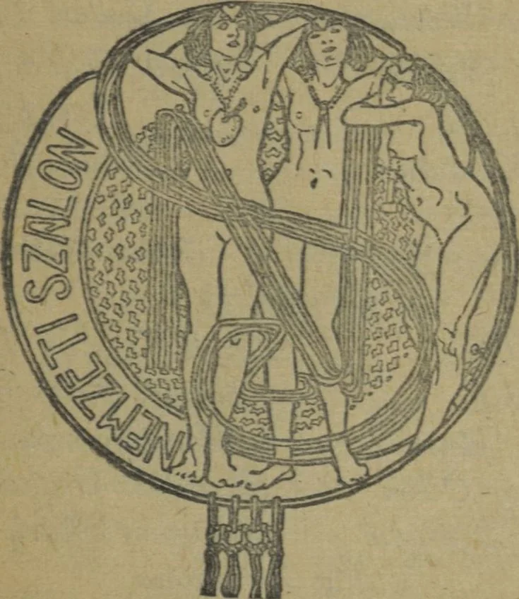 An illustration from Csánki Dénes, [dagger]Frecskay Endre, Pállya Cölesztin, Révész-Ferryman Ferenc és Sződy Szilárd : gyűjteményeiből rendezett csoportkiállitás : katalogusa / [essay, Déry Béla], 1919, leaf 1