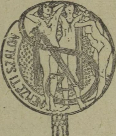 An illustration from Bakoss Tibor, Károly Andor, Kárpáthy Jenő, Kotász Károly, Sass Brunner Ferencz, Sassné Farkas Bőske es W. Gyenes Gitta : gyűjteményeiből rendezett csoportkiállitás : katalogusa, 1921, leaf 1