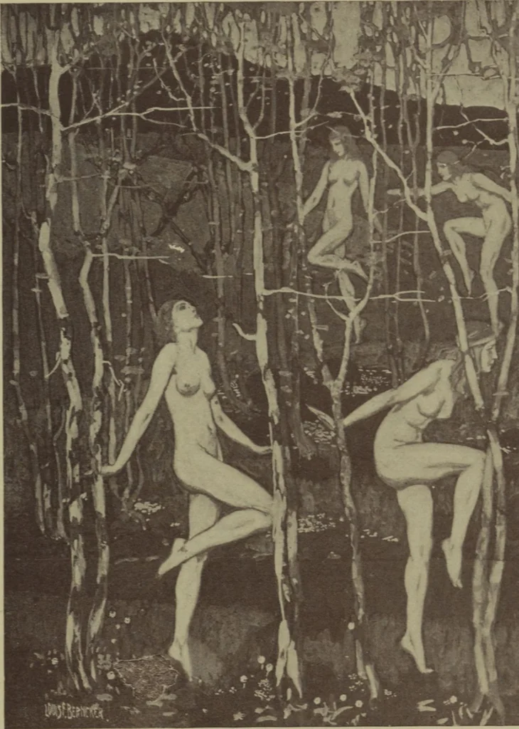 An illustration from Catalogue of the fifty-third annual exhibition of the American Water Color Society, 1920, leaf 11