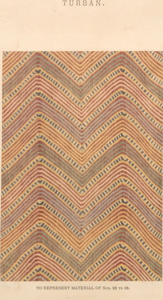 An illustration from Collection of specimens and illustrations of the textile manufactures of India. Second series, 0001-0064 / prepared under the direction of J. Forbes Watson, 1873, leaf 15