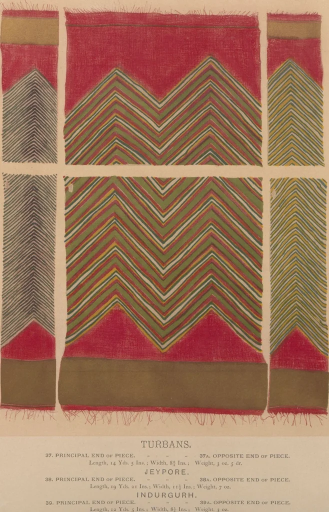 An illustration from Collection of specimens and illustrations of the textile manufactures of India. Second series, 0001-0064 / prepared under the direction of J. Forbes Watson, 1873, leaf 18