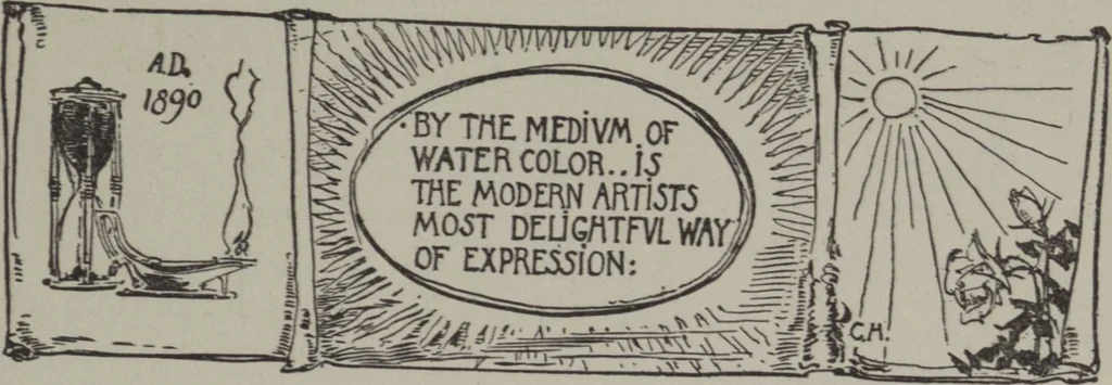 An illustration from Second annual exhibition of the New York Water Color Club, 1891, leaf 5