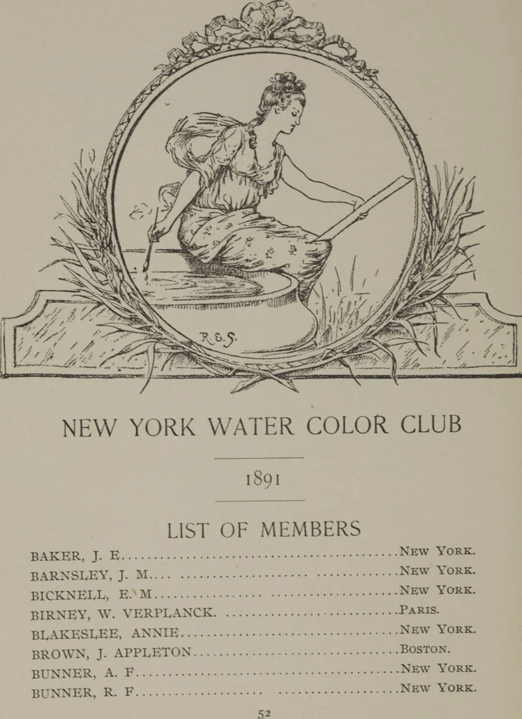 An illustration from Second annual exhibition of the New York Water Color Club, 1891, leaf 52