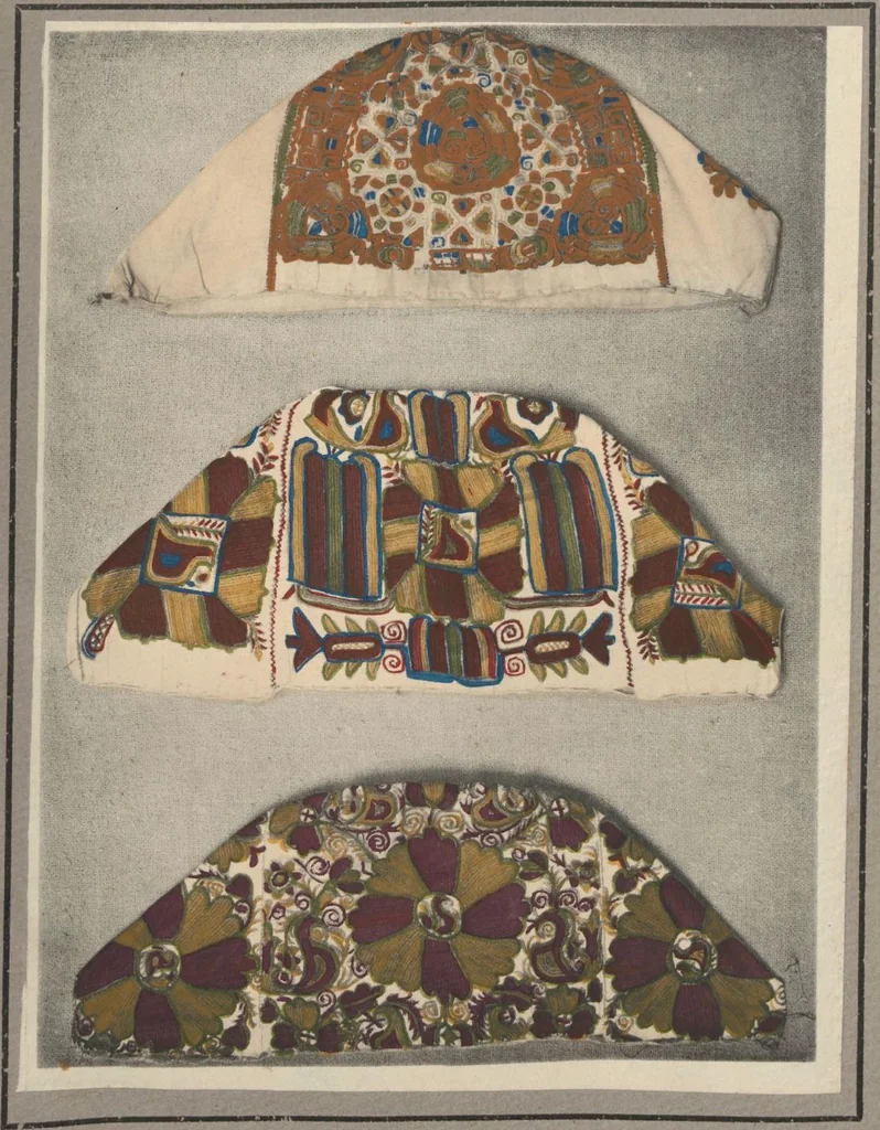 An illustration from Czecho-slovak peasant art ... : peasant embroideries, lace and wall decorations, 1921, leaf 12