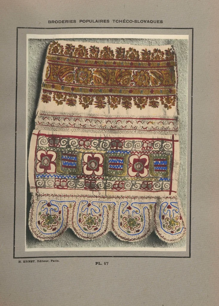 An illustration from Czecho-slovak peasant art ... : peasant embroideries, lace and wall decorations, 1921, leaf 22
