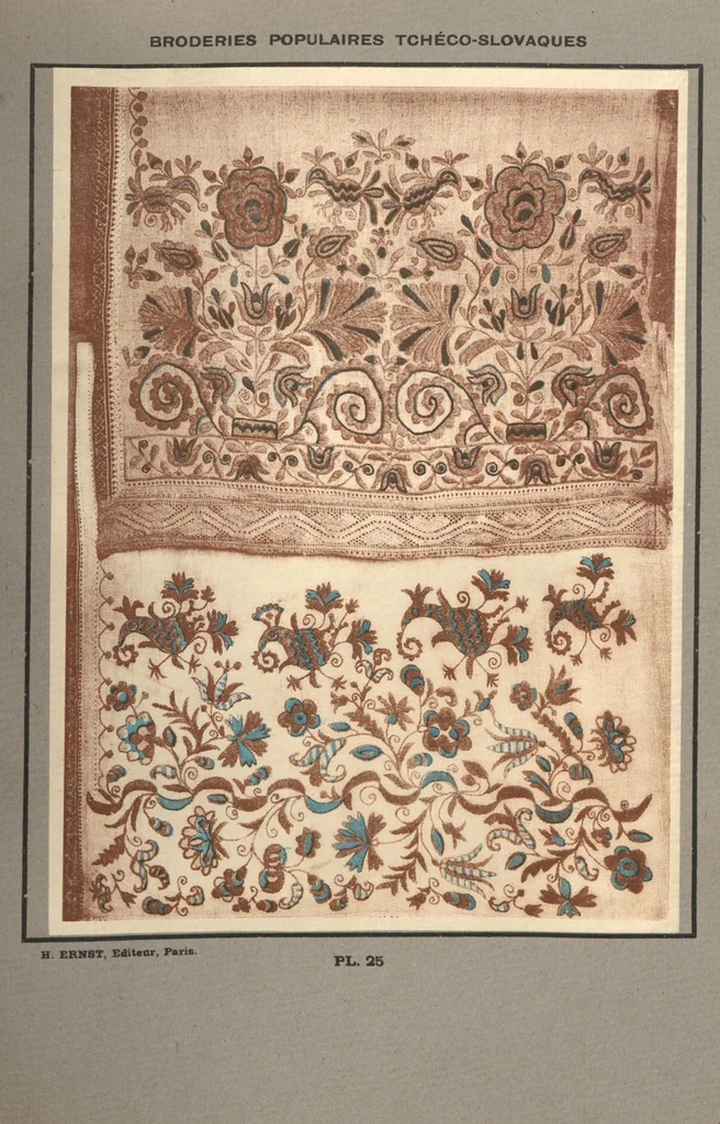 An illustration from Czecho-slovak peasant art ... : peasant embroideries, lace and wall decorations, 1921, leaf 30