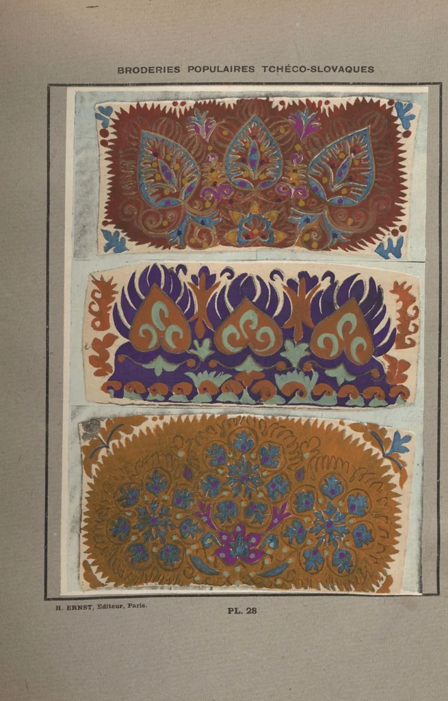An illustration from Czecho-slovak peasant art ... : peasant embroideries, lace and wall decorations, 1921, leaf 33