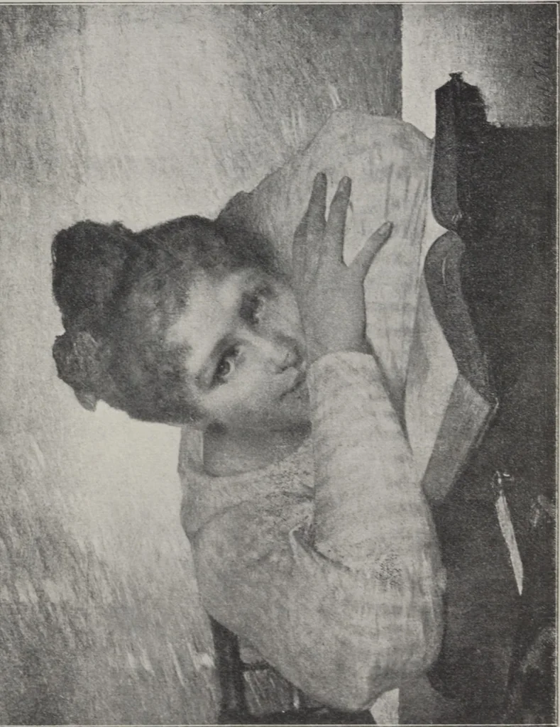 An illustration from Kalauz és képes targymutató : nemzetközi kiállitására, Hock János elöszavával, a müvészek életrajzát irta Szikszay Ferencz, 1901, leaf 127