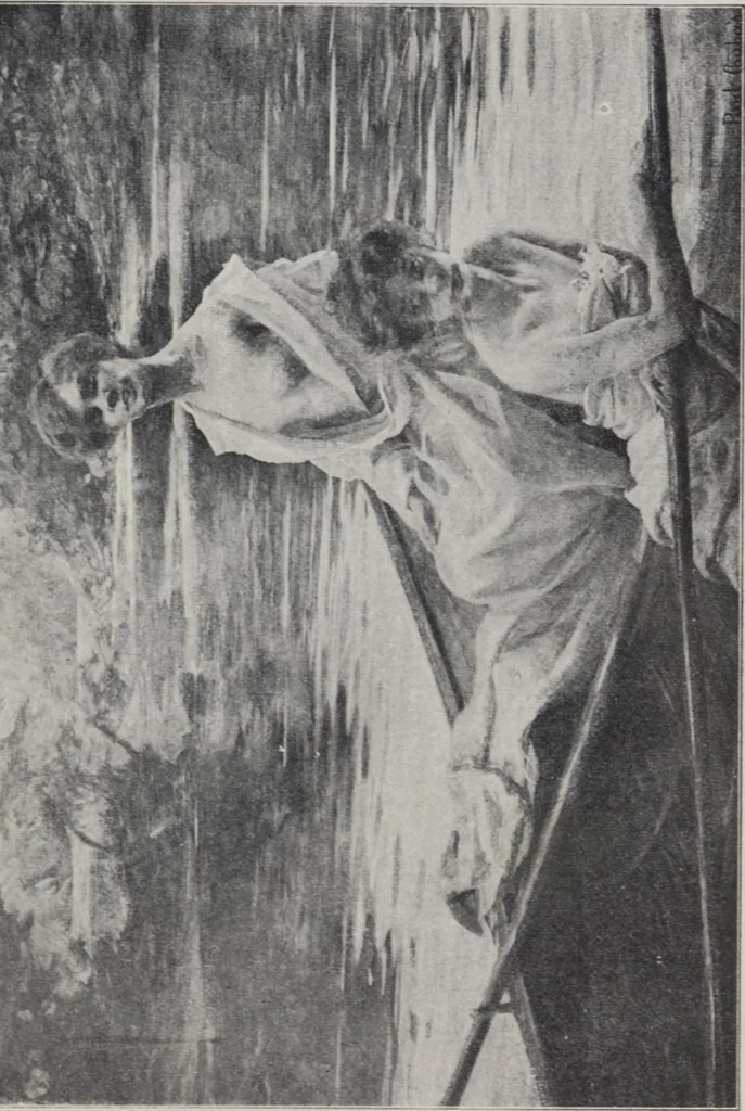 An illustration from Kalauz és képes targymutató : nemzetközi kiállitására, Hock János elöszavával, a müvészek életrajzát irta Szikszay Ferencz, 1901, leaf 129