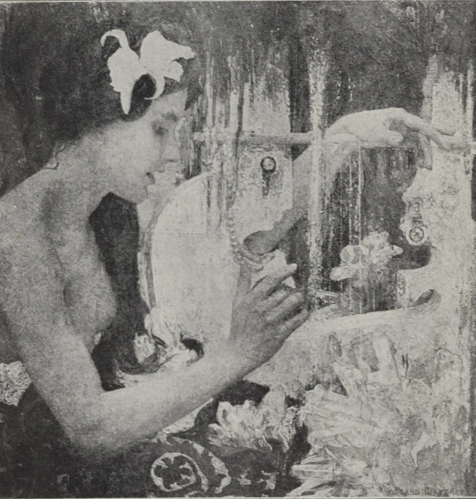 An illustration from Kalauz és képes targymutató : nemzetközi kiállitására, Hock János elöszavával, a müvészek életrajzát irta Szikszay Ferencz, 1901, leaf 131