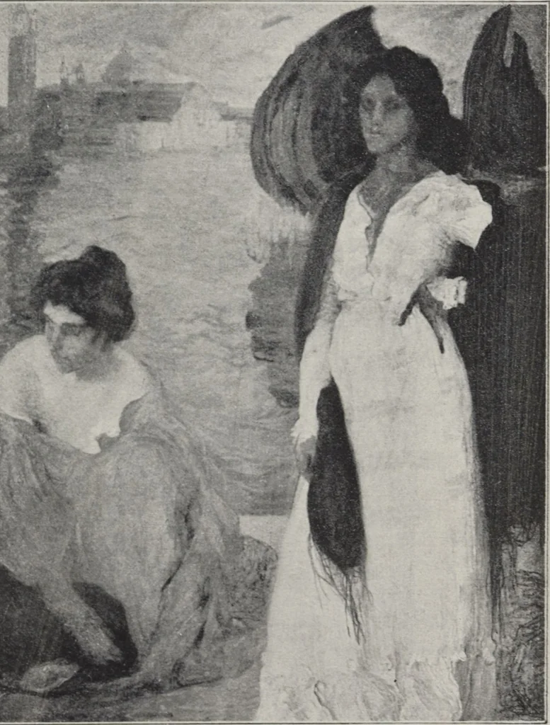 An illustration from Kalauz és képes targymutató : nemzetközi kiállitására, Hock János elöszavával, a müvészek életrajzát irta Szikszay Ferencz, 1901, leaf 135