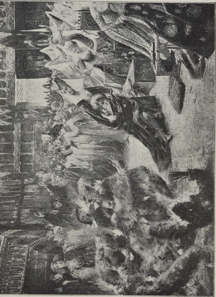 An illustration from Kalauz és képes targymutató : nemzetközi kiállitására, Hock János elöszavával, a müvészek életrajzát irta Szikszay Ferencz, 1901, leaf 139