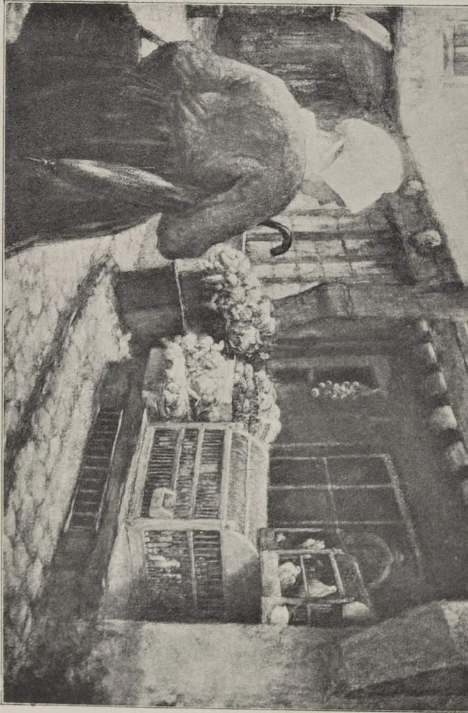 An illustration from Kalauz és képes targymutató : nemzetközi kiállitására, Hock János elöszavával, a müvészek életrajzát irta Szikszay Ferencz, 1901, leaf 142