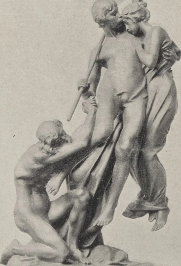 An illustration from Kalauz és képes targymutató : nemzetközi kiállitására, Hock János elöszavával, a müvészek életrajzát irta Szikszay Ferencz, 1901, leaf 146