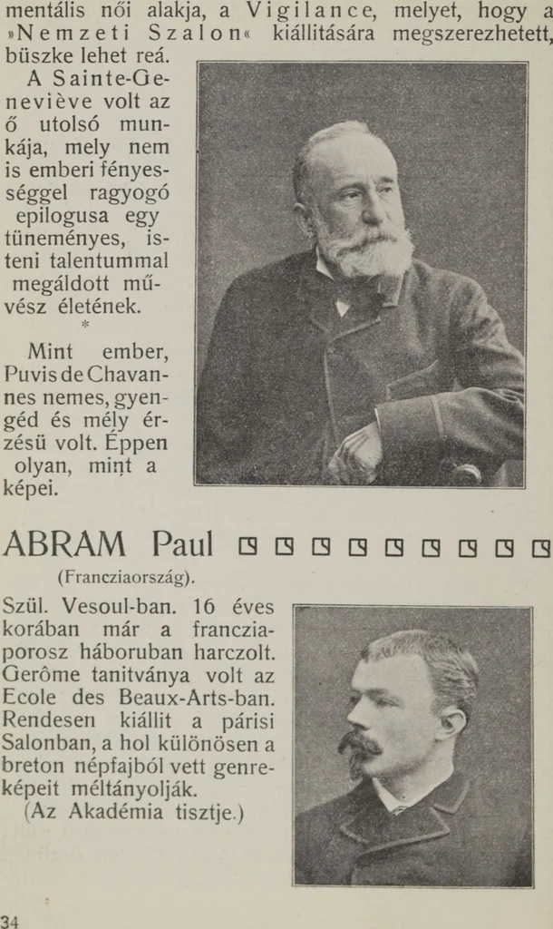 An illustration from Kalauz és képes targymutató : nemzetközi kiállitására, Hock János elöszavával, a müvészek életrajzát irta Szikszay Ferencz, 1901, leaf 34