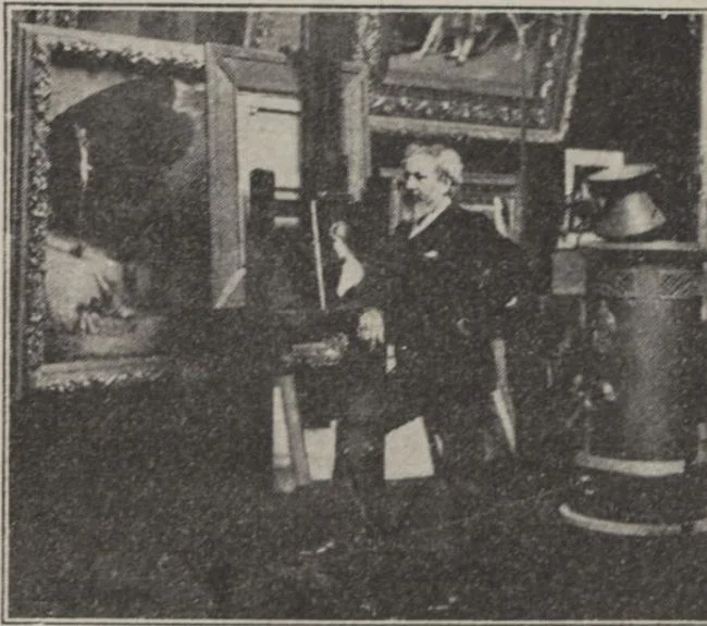 An illustration from Kalauz és képes targymutató : nemzetközi kiállitására, Hock János elöszavával, a müvészek életrajzát irta Szikszay Ferencz, 1901, leaf 42