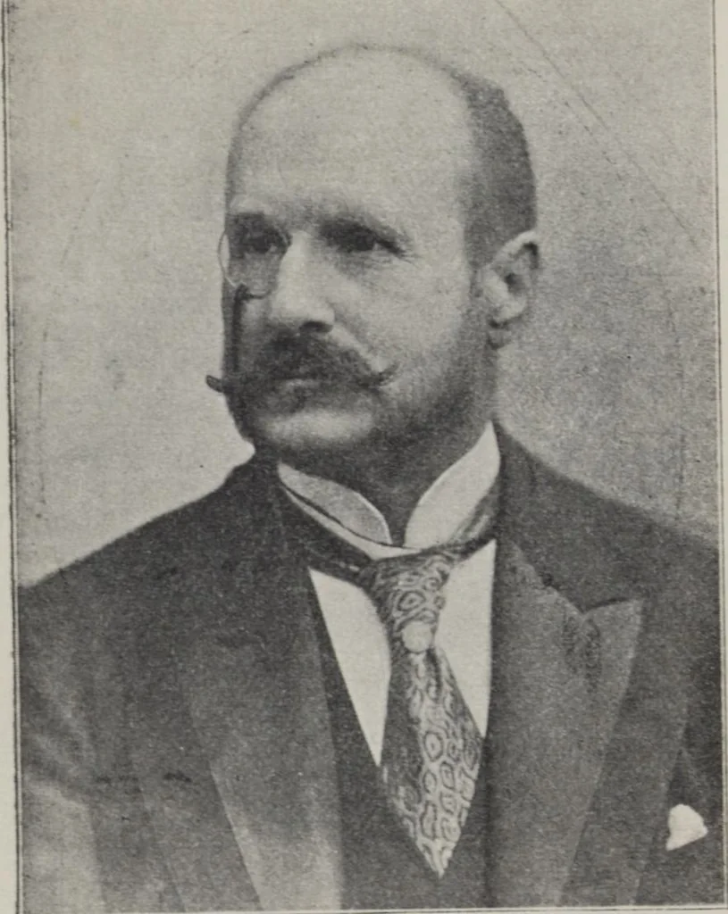 An illustration from Kalauz és képes targymutató : nemzetközi kiállitására, Hock János elöszavával, a müvészek életrajzát irta Szikszay Ferencz, 1901, leaf 5