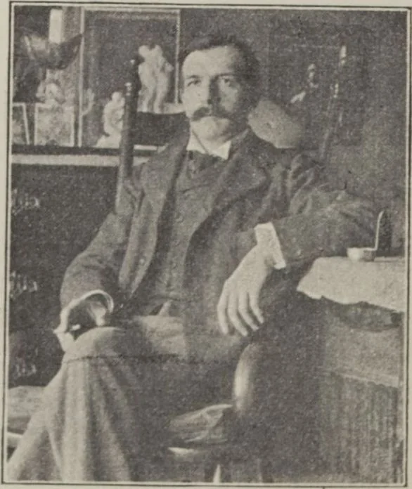 An illustration from Kalauz és képes targymutató : nemzetközi kiállitására, Hock János elöszavával, a müvészek életrajzát irta Szikszay Ferencz, 1901, leaf 6