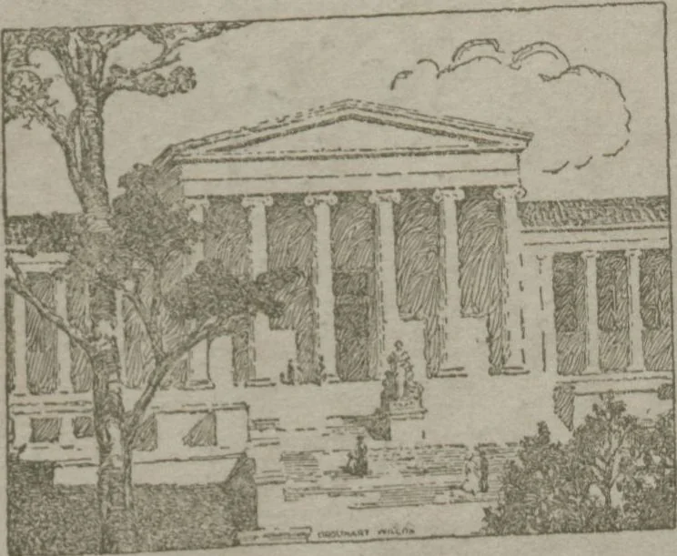 An illustration from Catalogue of a memorial exhibition of water colors by Frederic Crowninshield, 1919, leaf 12