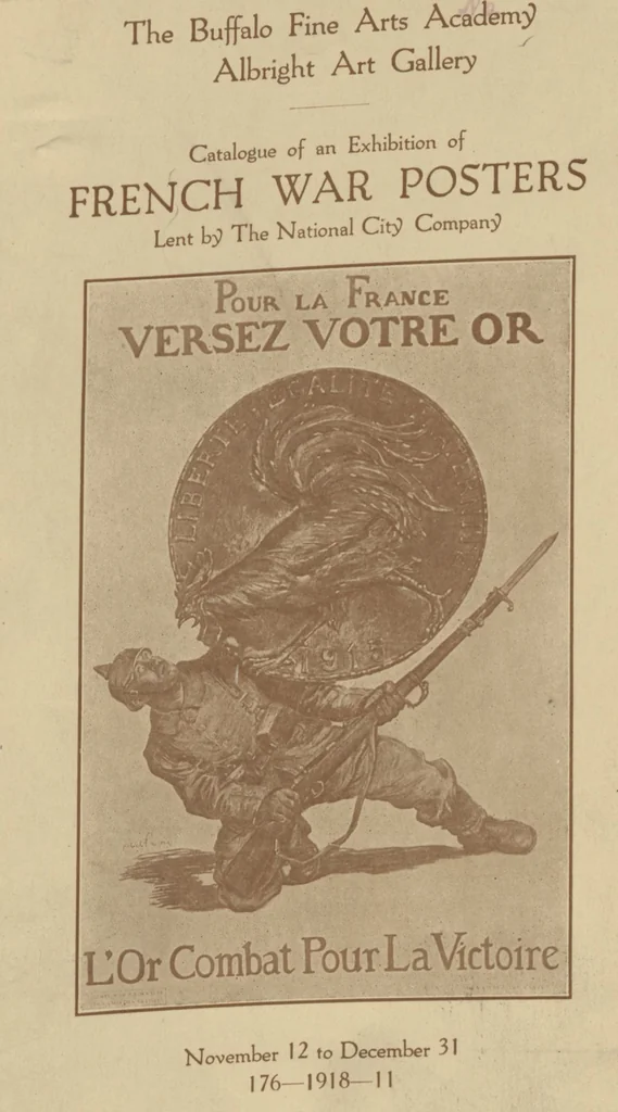 An illustration from Catalogue of an exhibition of French war posters : Nov. 12-Dec. 31, 1918 / lent by the National City Company, 1918, leaf 1