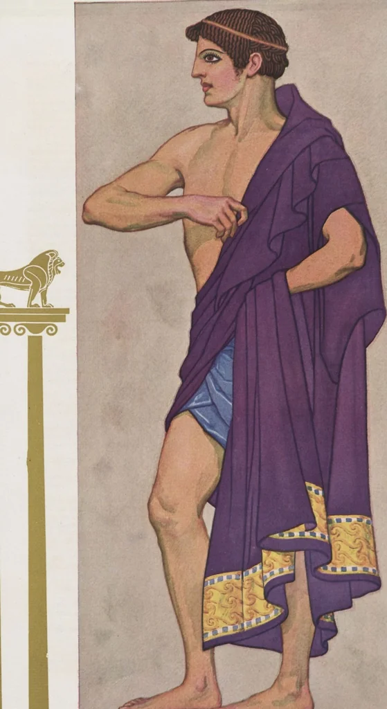 An illustration from Aphrodite : a romance of ancient Egypt / play by Pierre Frondaie and George C. Hazelton ; founded on the novel [by] Pierre Louys ; story novelized by William A. Page ; book illustrated by Carl Link, 1919, leaf 24